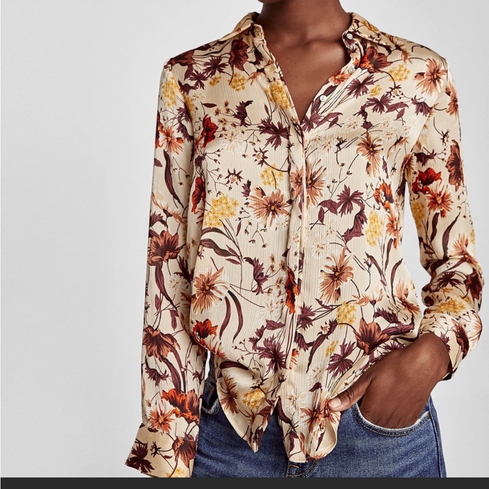 Crepe blouse Zara
